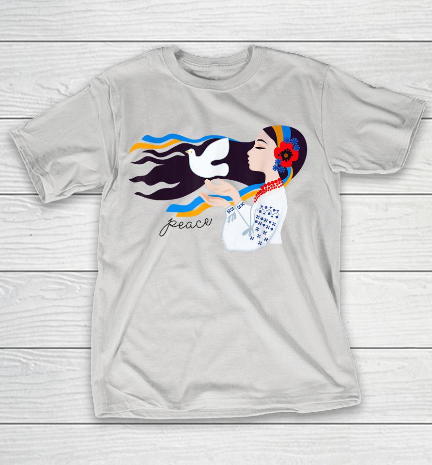 Peace Dove Girl Support Ukraine Shirts