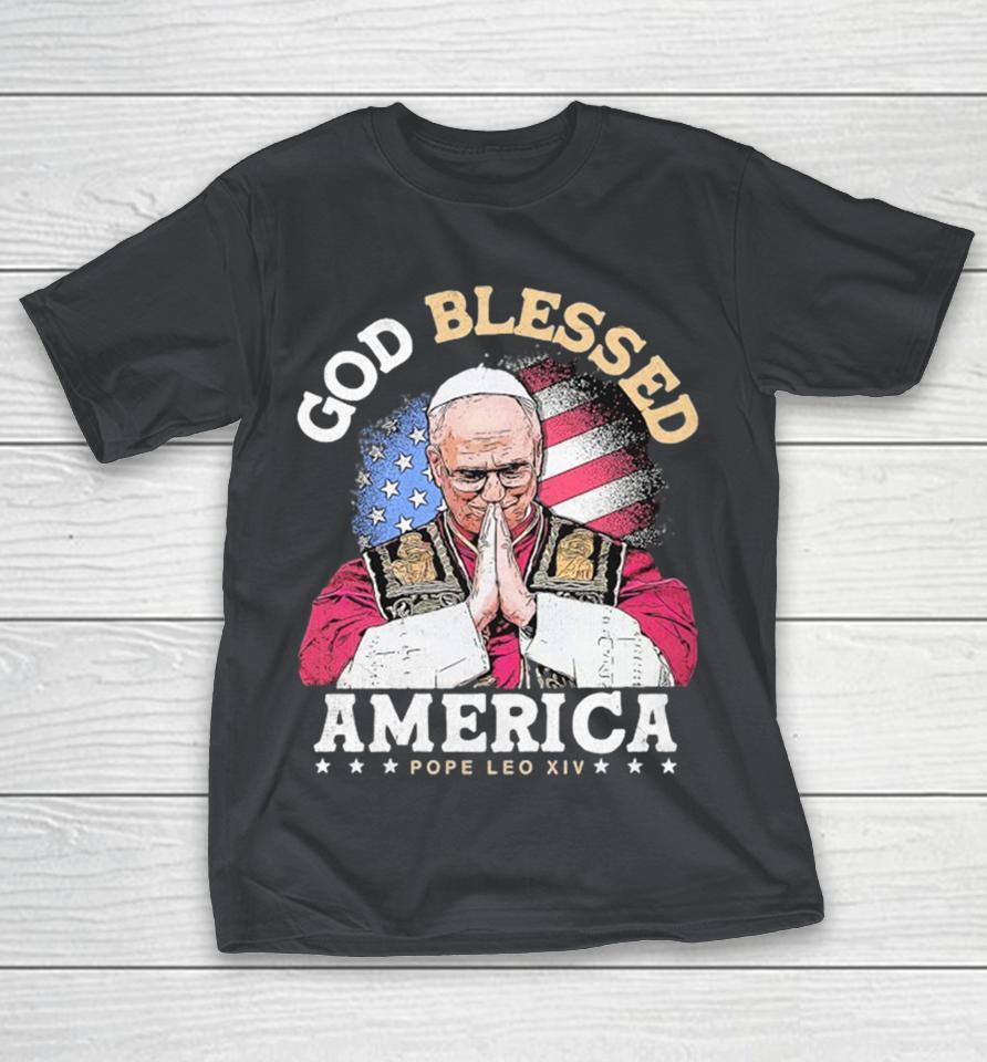 Pope Leo XIV God Blessed America Flag Shirts