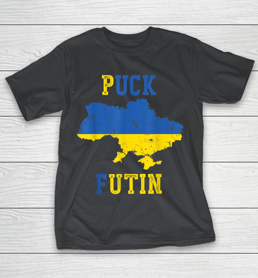 Puck Futin Funny I Stand With Ukraine Ukrainian Love Support Shirts