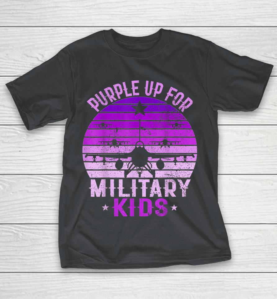Purple Up For Military Kids Military Child Month 2023 Kids Shirts