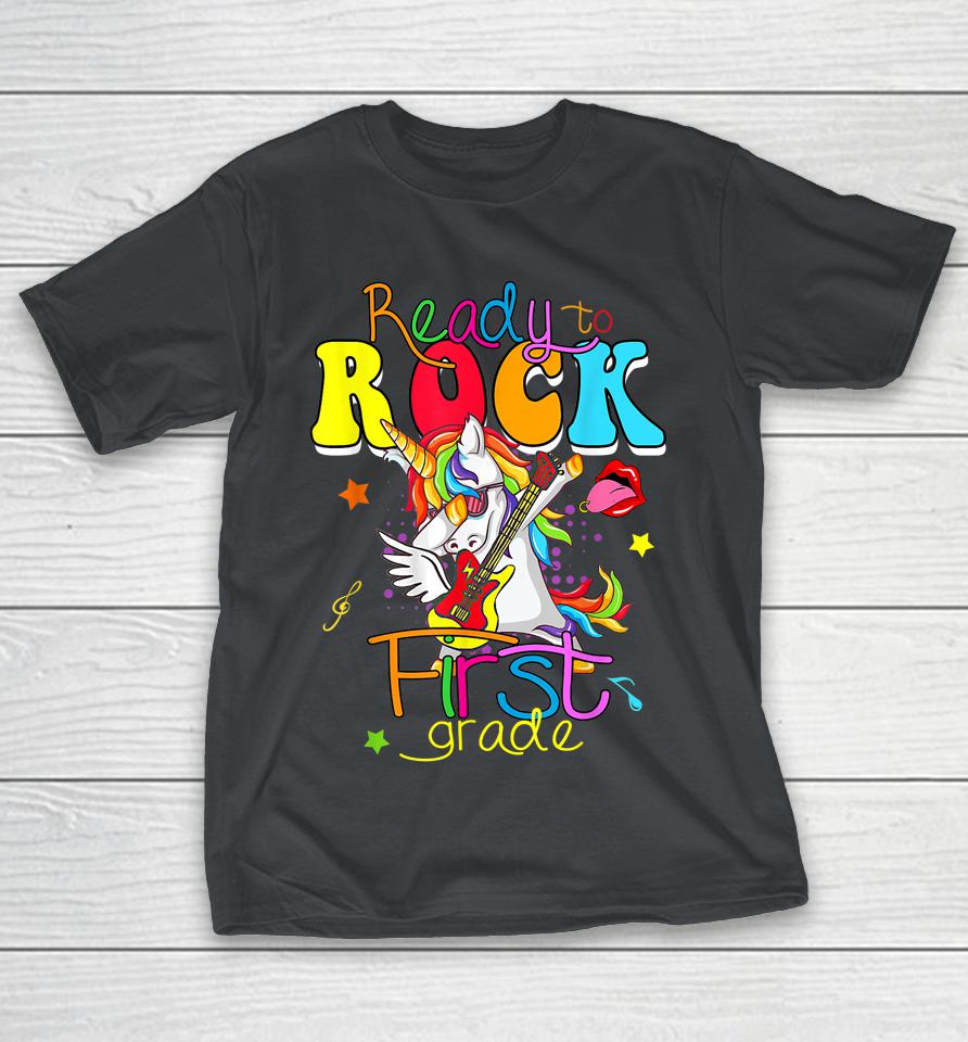 Ready To Rock First Grade Back To School Shirts WoopyTee