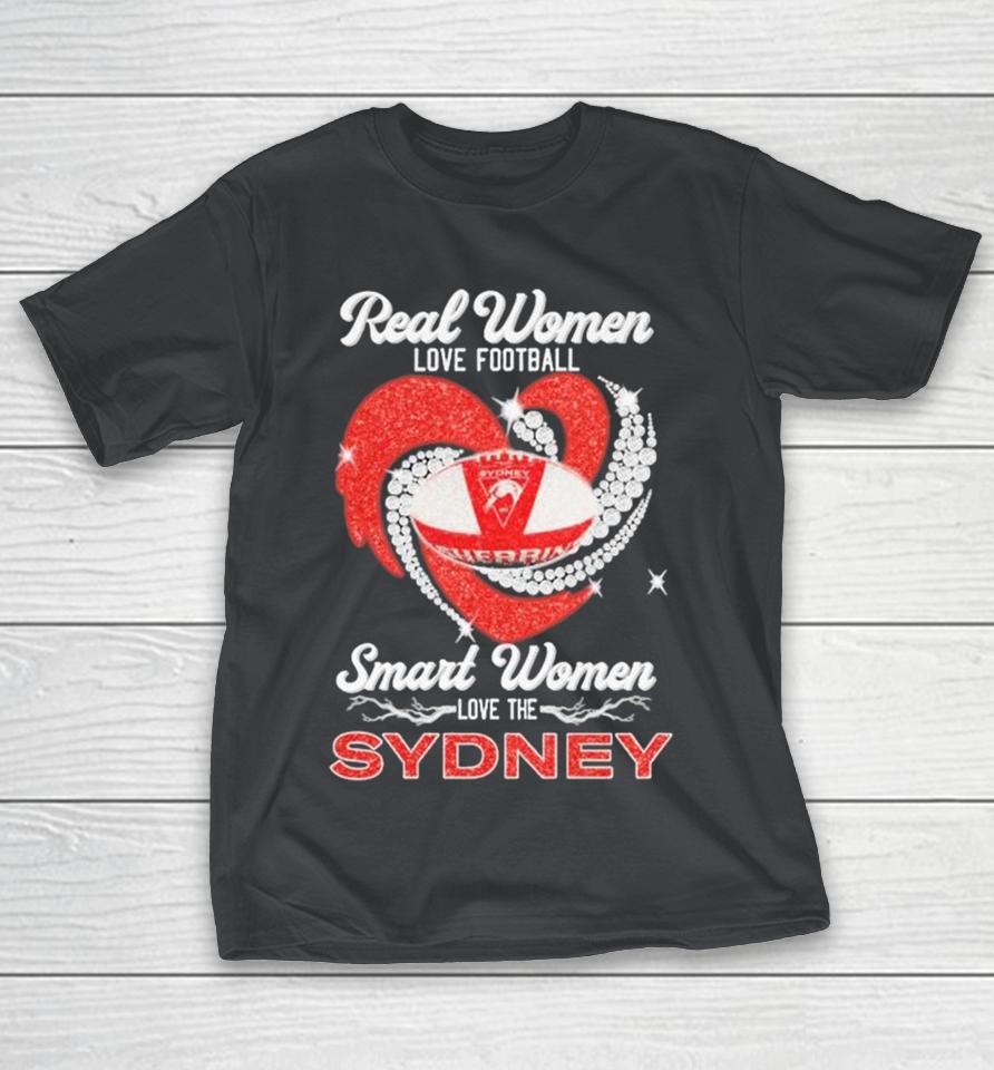 Real Women Love Football Smart Women Love The Sydney Swans Diamond Heart Shirts