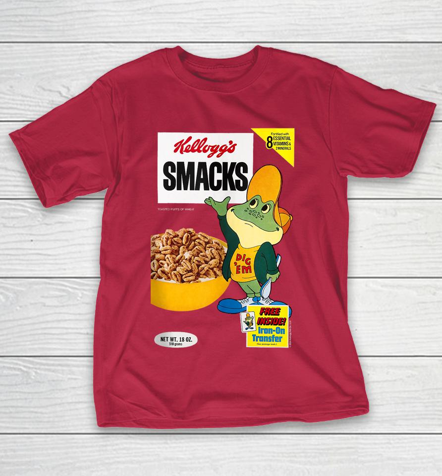 Kellogg's Smacks Breakfast Cereal Retro Box Art Dig 'Em Frog Shirts