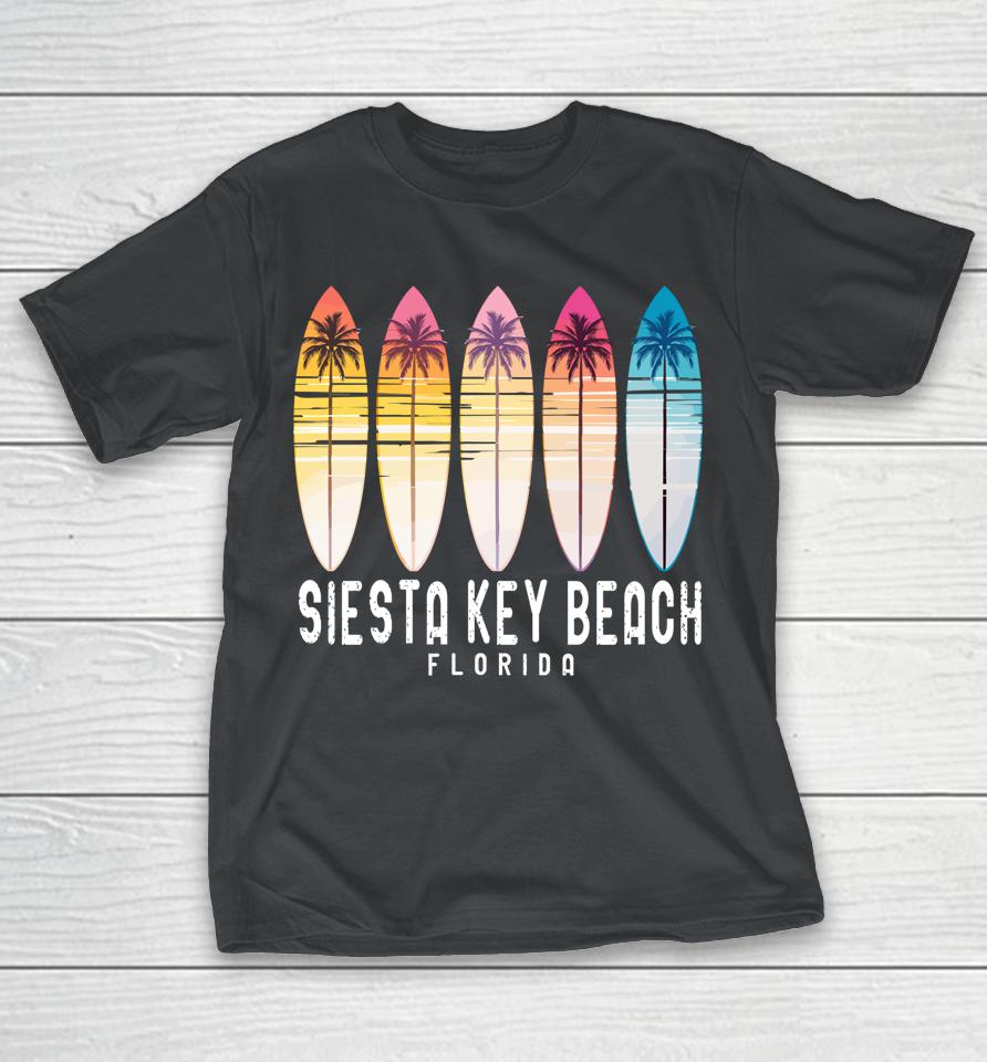 Retro Siesta Key Beach Florida Surfer Surfing Shirts