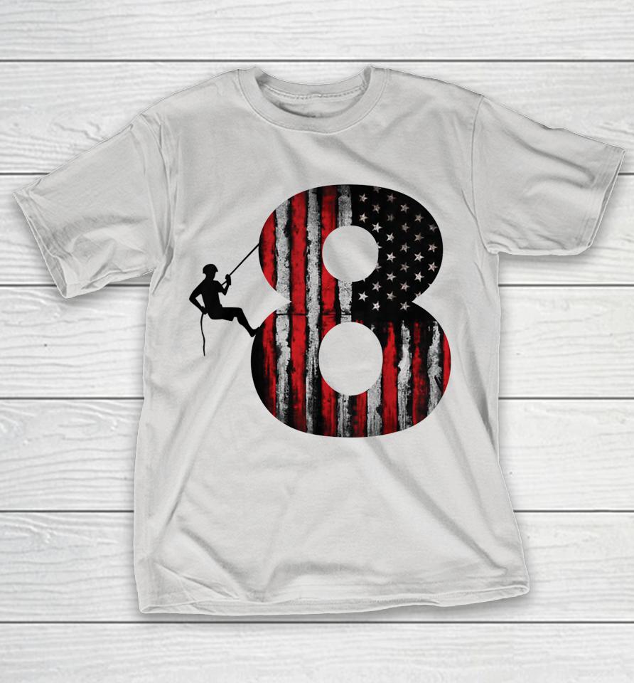 Rock Climbing Birthday Celebration Party 8 Year Old Shirts