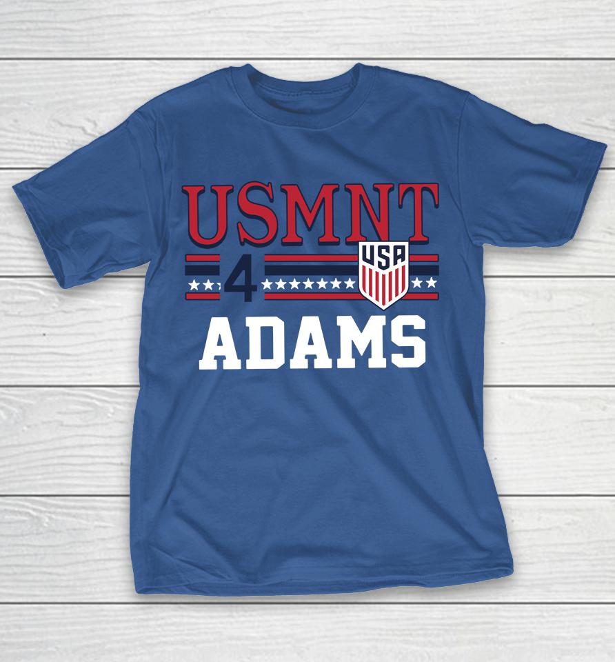 USMNT Adams 4 Blue US Soccer States Shirts WoopyTee