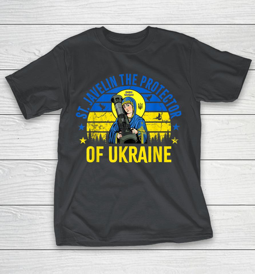 Saint Javelin Protector of Ukraine Support Vintage Retro Shirts