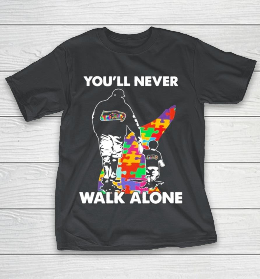 Seattle Seahawks You’ll Never Walk Alone Dad And Son Autism Shirts