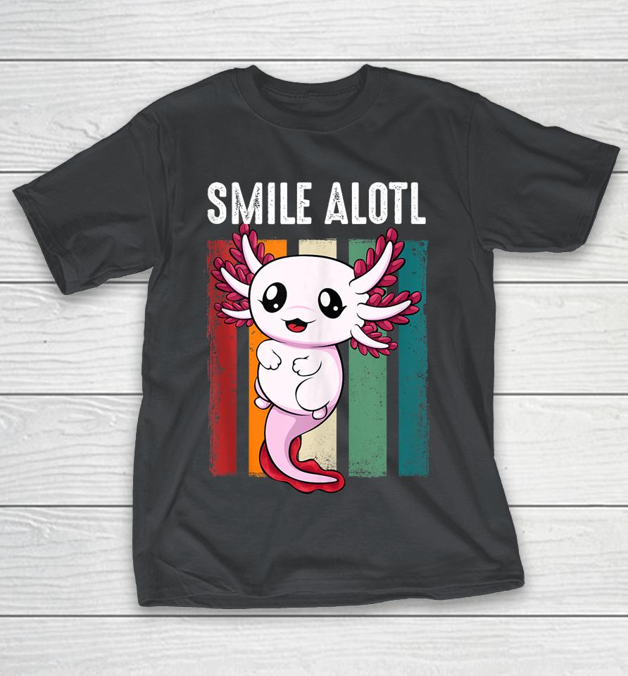Smile Alotl Cute Anime Kawaii Axolotl Shirts