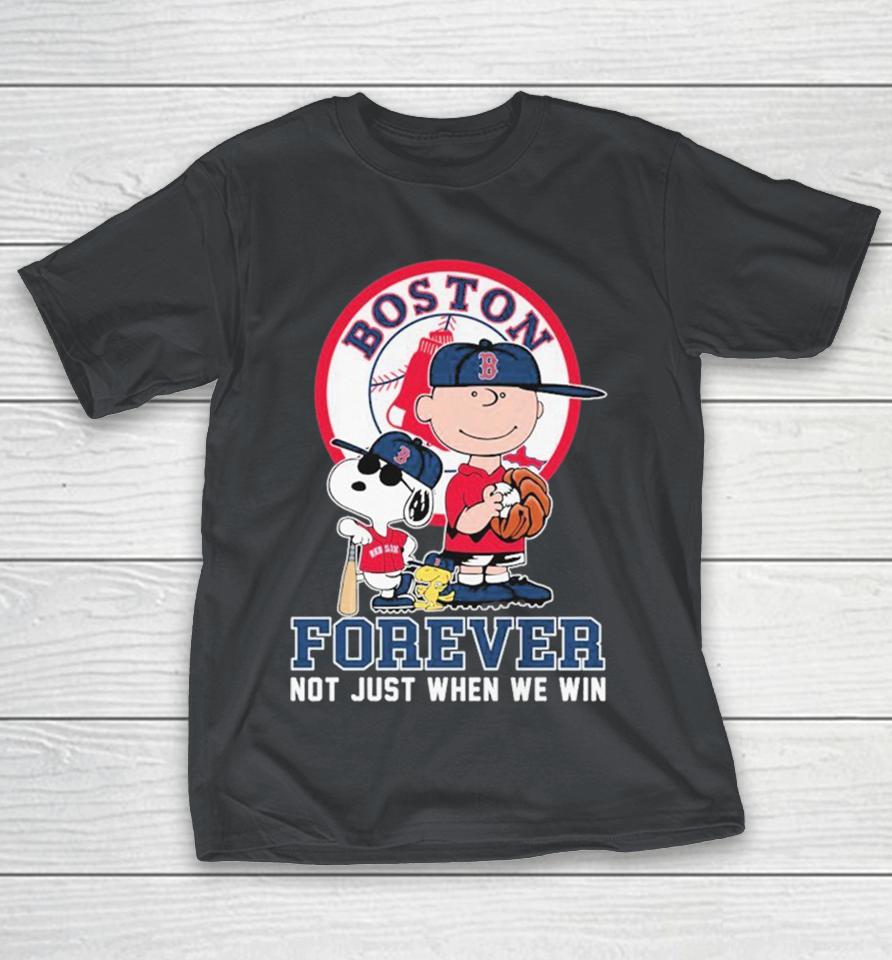 Snoopy And Charlie Brown Boston Red Sox Forever Not Just When We Win Shirts