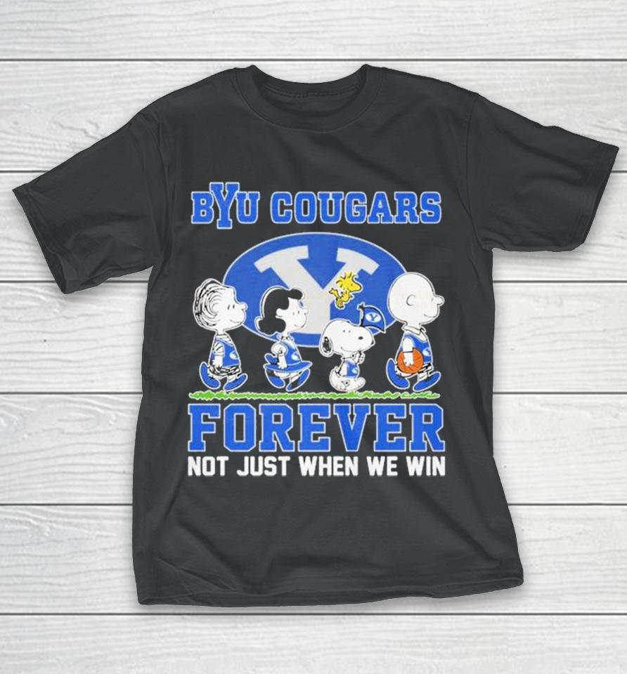 Snoopy And Friends The Peanuts x BYU Cougars Forever Not Just When We Win Shirts