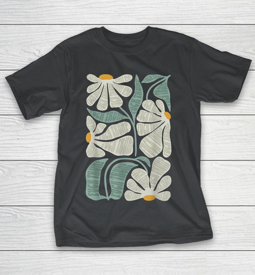 Subtle Boho Flowers Anti Trump, Kamala Harris Voter Shirts