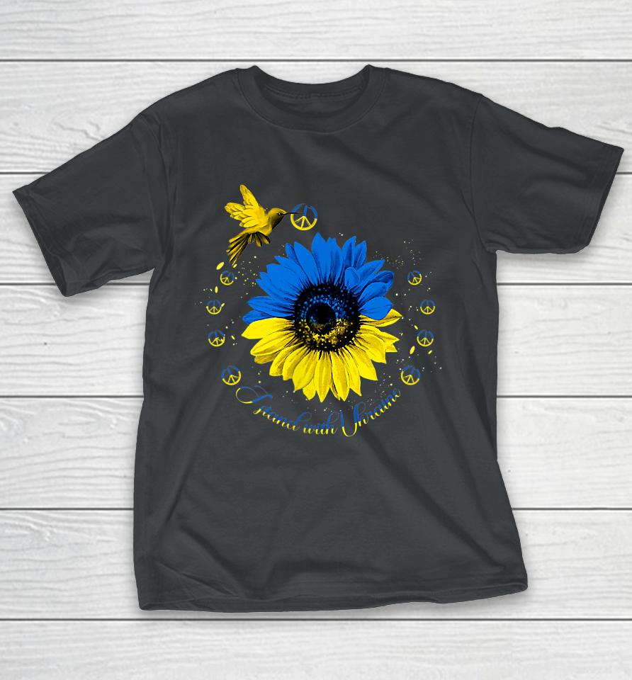 Sunflower Ukrainian Bird Ukraine I Stand With Ukraine Peace Shirts