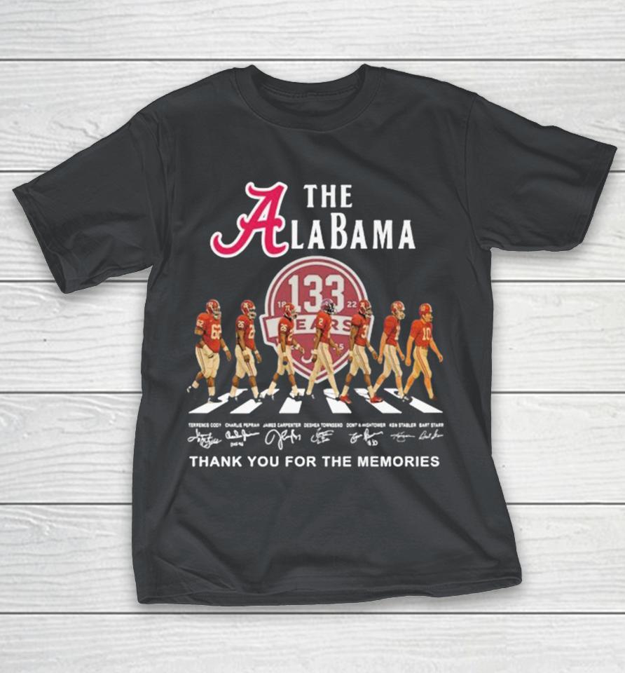 The Alabama Crimson Tide 133 Years Thank You For The Memories Road Abbey Signatures Shirts