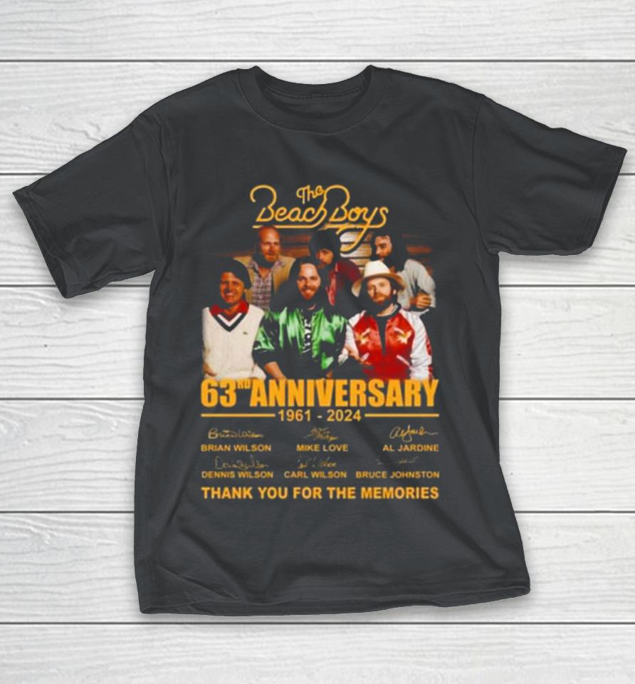 The Beach Boys 63rd Anniversary 1961 2024 Thank You For The Memories Signatures Shirts