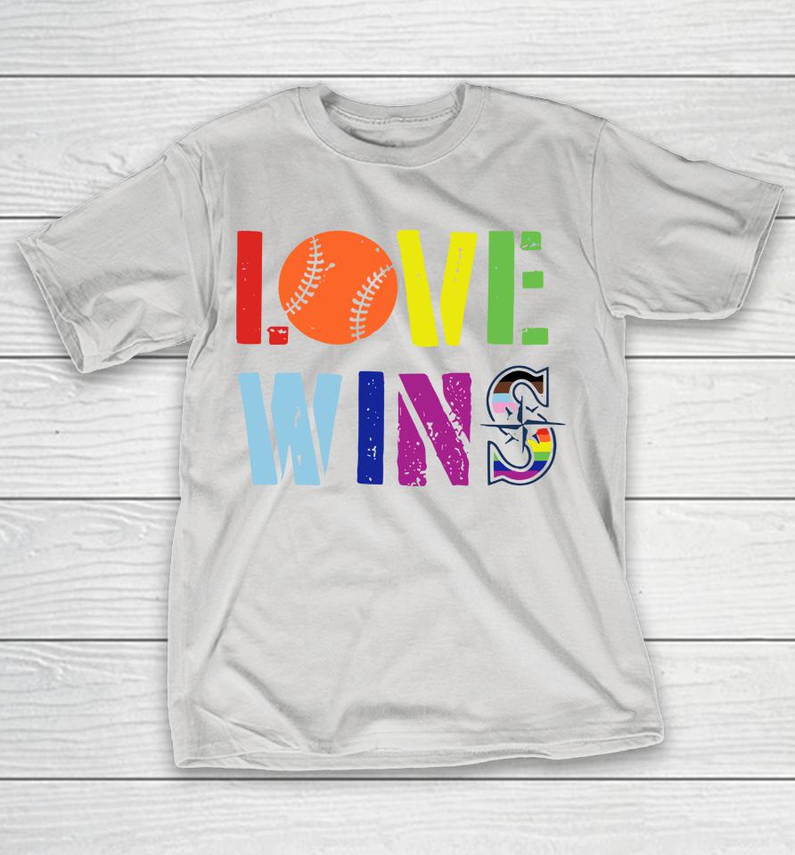 The Seattle Mariners Love Wins Pride Month Shirts WoopyTee