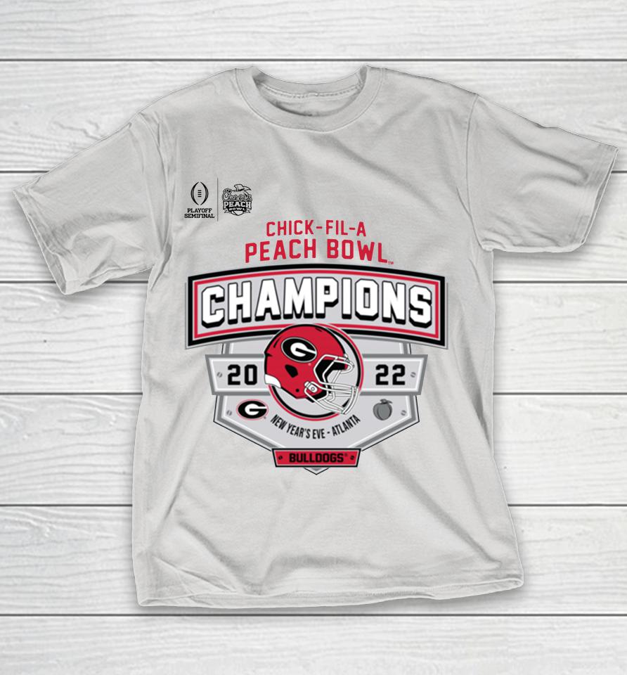 UGA Peach Bowl Georgia 2022 Chick-Fil-A Peach Bowl Champions Shirts - WoopyTee