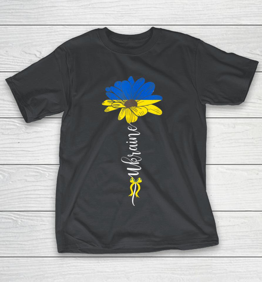 Ukraine Flag Sunflower Coquette Bow Vintage Ukrainian Shirts