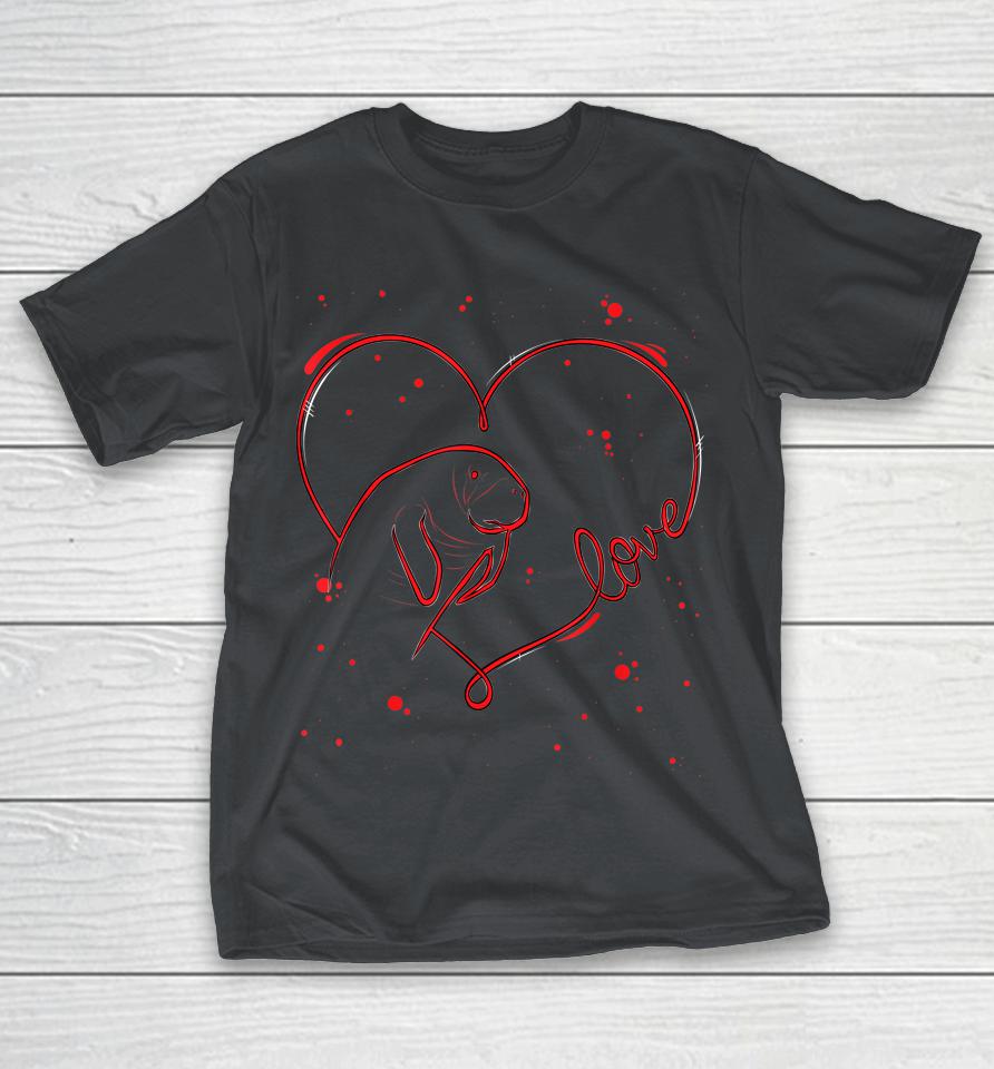 Valentines Day Manatees Lovers Sea cow Animal Shirts