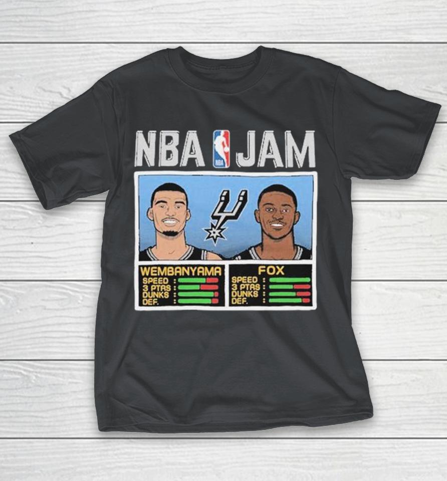 Victor Wembanyama And De’Aaron Fox NBA Jam San Antonio Spurs Shirts