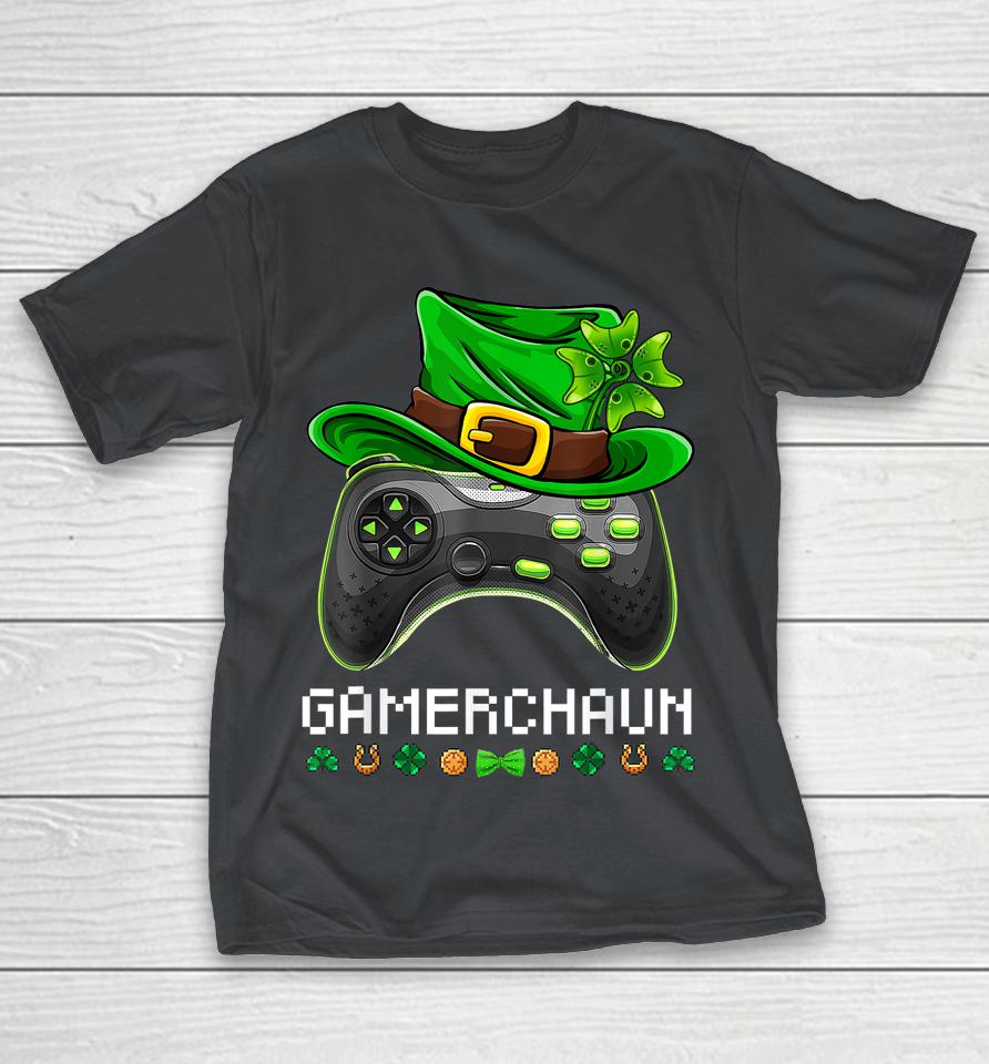 Video Game Leprechaun Kids Boys St Patrick's Day Shirts