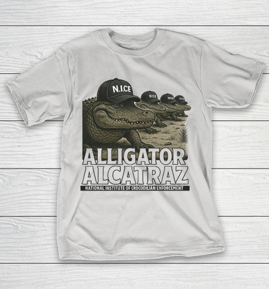 Alcatraz Gator National Institute Of Crocodilian Enforcement Nice Shirts
