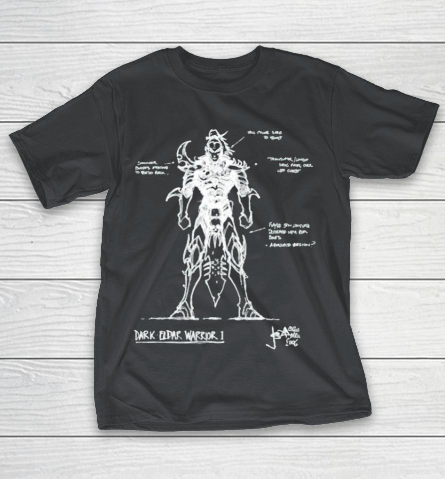 Warhammer Dark Eldar Warrior 1 Drukhari Sketch Shirts