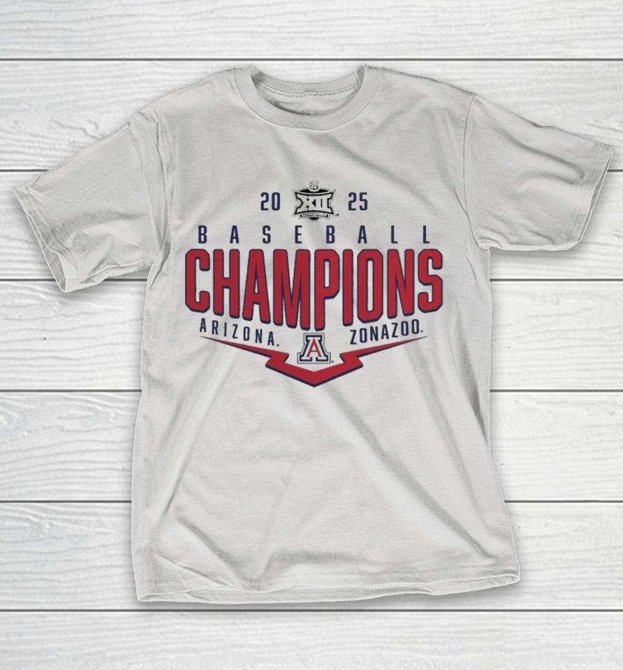 Arizona Wildcats 2025 Big 12 Baseball Conference Tournament Champions Playoff Pitch Shirts