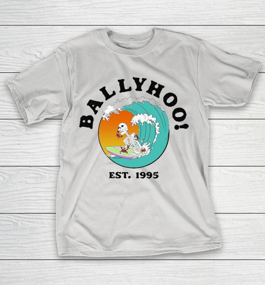 Ballyhoo! Crab Bait Est 1995 Skeleton Surf Shirts