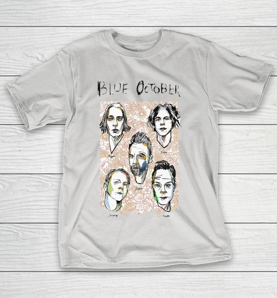 Blue October Ryan Justin Steve Jeremy Matt Caricature Shirts
