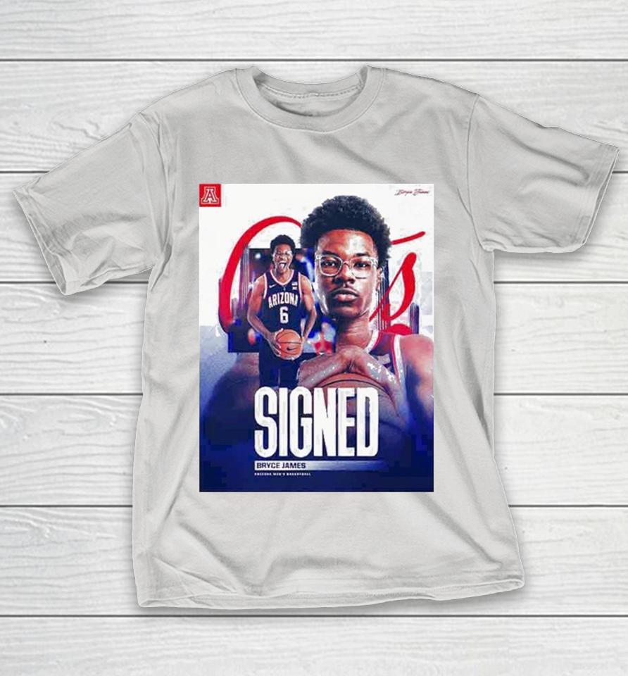 Bryce James Signed Arizona Wildcats Men’s Basketball 2025 Shirts
