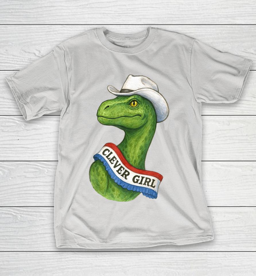 Country Cowgirl Texas Concert - Dinosaur Sash Clever Girl Shirts