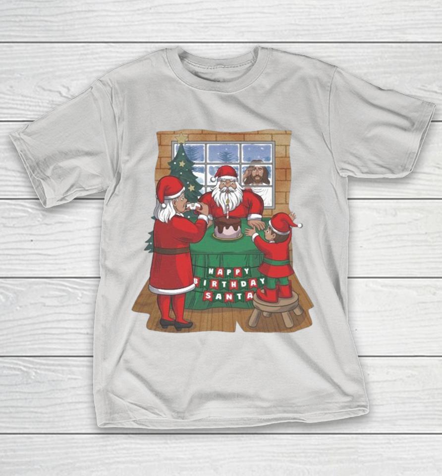 Happy Birthday Santa Christmas Jesus Shirts