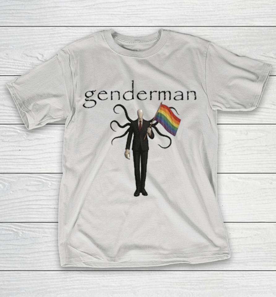 Slenderman Genderman Pride Flag Shirts