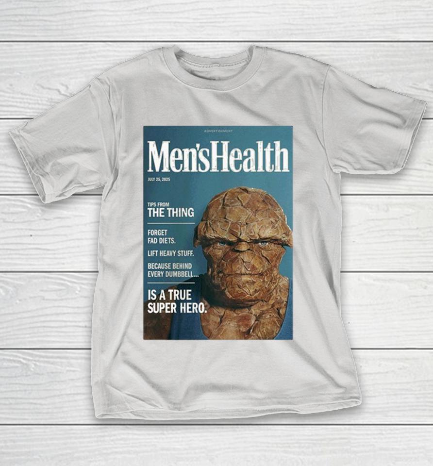 The Thing Men’s Health Magazine Parody July 2025 Marvel Superhero Wall Art for Gym Lovers Shirts