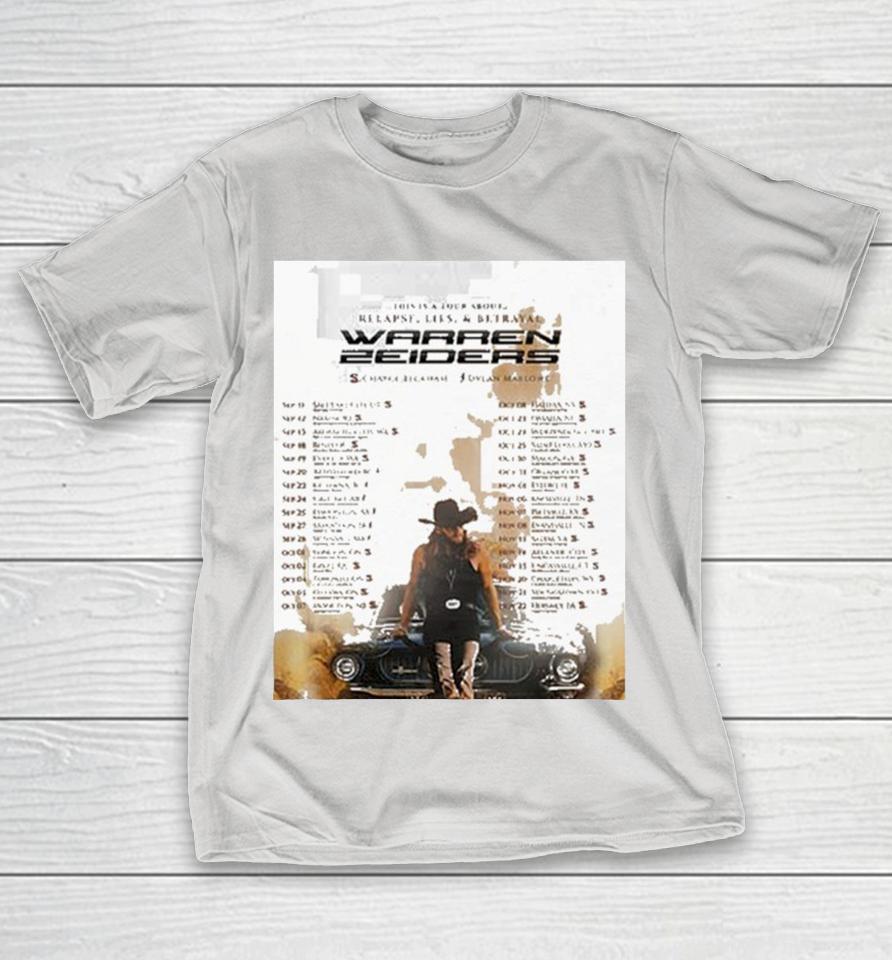 Warren Zeiders Live Show At Maverik Center In Salt Lake City UT On September 11 2025 Cowboy Standing In Front Of Muscle Car Shirts