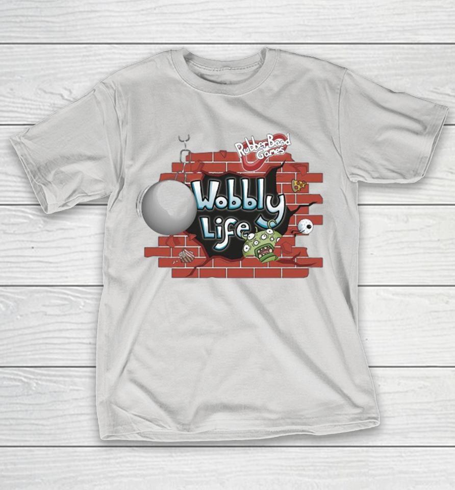 Wobbly Life Wrecking Ball Rubber Band Games Shirts