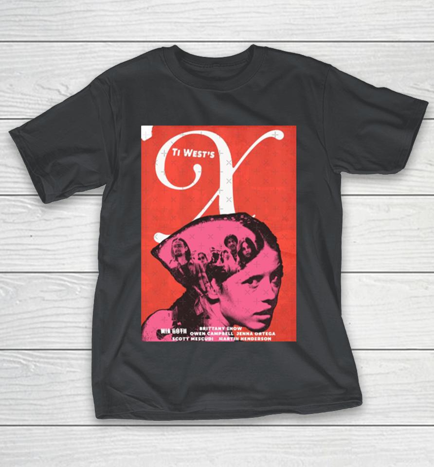 X Womens Movie Mia Goth Pearl Shirts