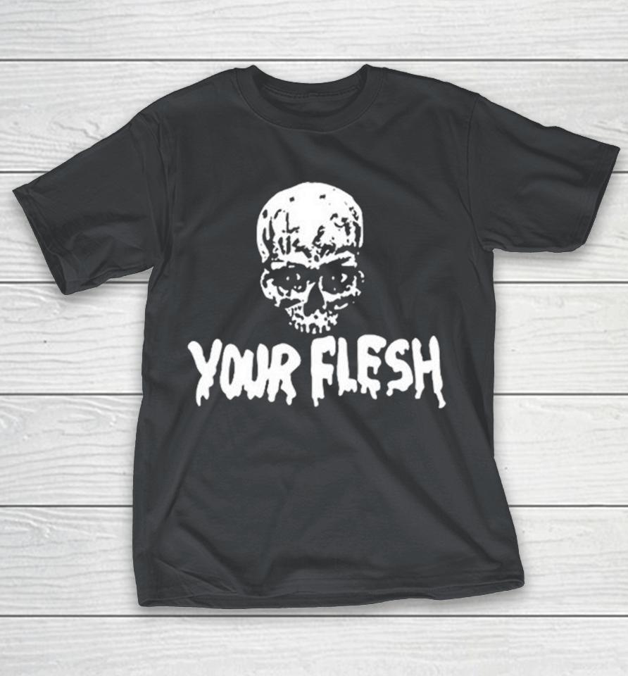 Your Flesh Magazine Skull Buddy Logo Shirts
